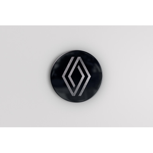 Renault black and gloss brushed aluminium centre cap