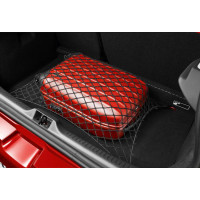 horizontal luggage compartment storage net