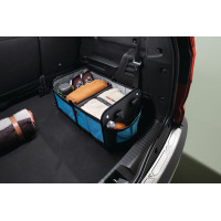 Luggage compartment storage box with compartments