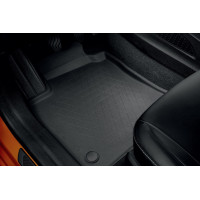 Rubber floor mats for front seats