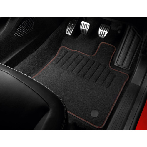 Premium textile floor mat - Red custom pack 