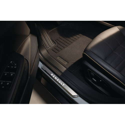 grey premium textile floor mats 