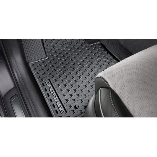 All weather mats, with grey accent, RHD