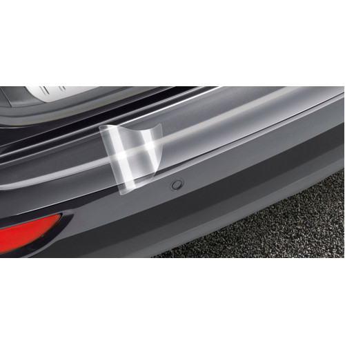 Rear bumper protection foil, transparent